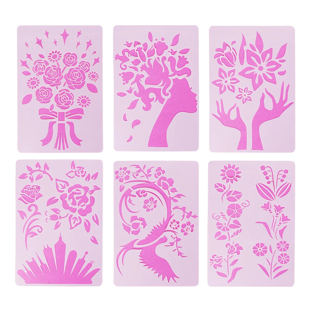6pcs/set DIY Craft Layering Stencils For Walls Painting Scrapbooking Stamp Album Decor Embossing Paper Card Template#16
6pcs/set DIY Craft Layering Stencils For Walls Painting Scrapbooking Stamp Album Decor Embossing Paper Card Template#16