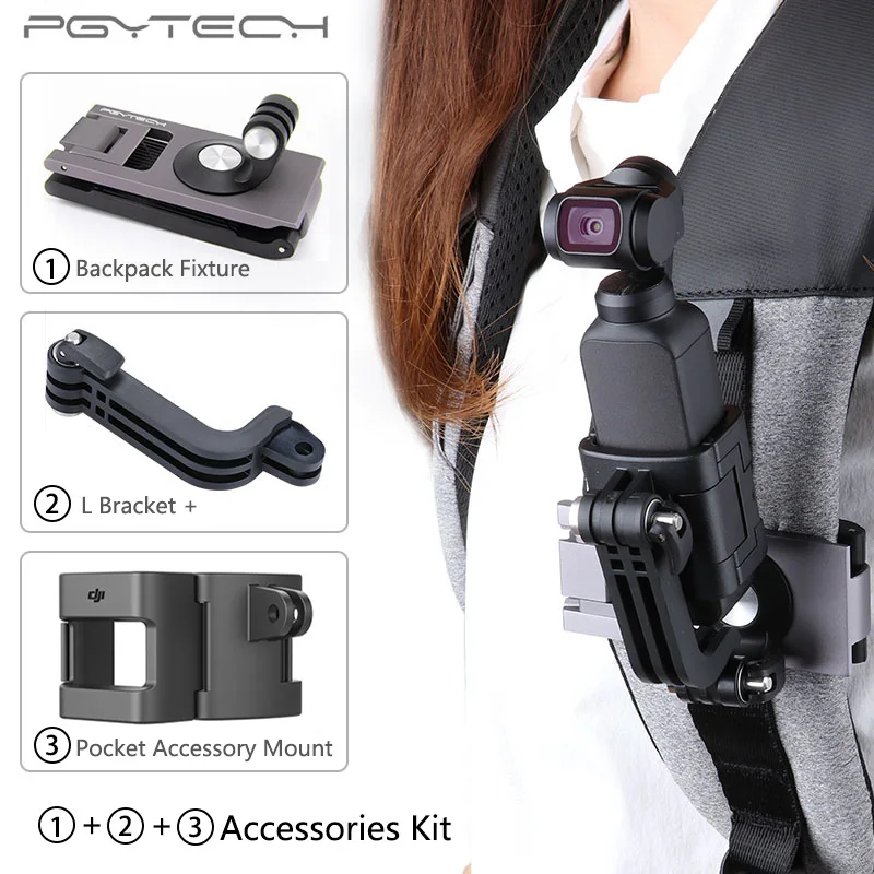 

DJI OSMO Pocket Action Camera Strap Holder PGYTECH OSMO Accessories Kit Compatibility DJI OSMO Pocket Camera L Bracket+