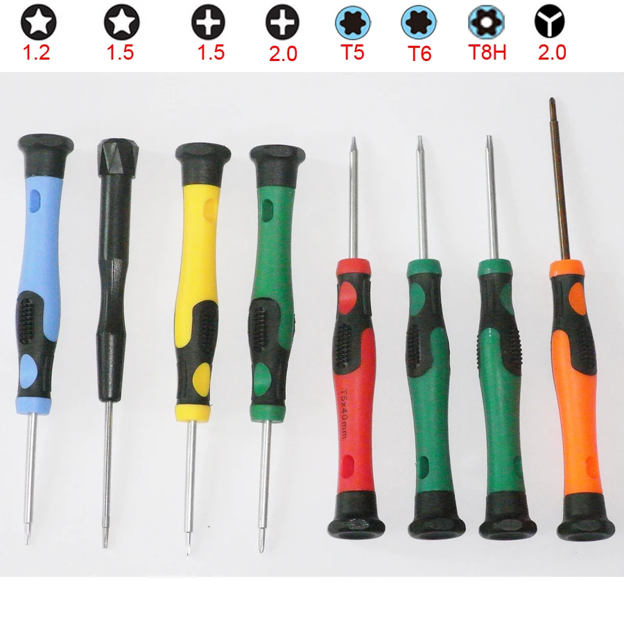 8 in 1 P5 P6 Pentalobe Phillips torx t8 Tri wing Y2.0 Screwdrivers Set For Macbook Pro Retina 15" A1398 A1370 A1278 A1502 A1425
8 in 1 P5 P6 Pentalobe Phillips torx t8 Tri wing Y2.0 Screwdrivers Set For Macbook Pro Retina 15" A1398 A1370 A1278 A1502 A1425