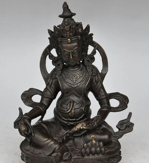 10" china buddhism bronze snake lotus Yellow Jambhala buddha god Exorcism statue
10" china buddhism bronze snake lotus Yellow Jambhala buddha god Exorcism statue