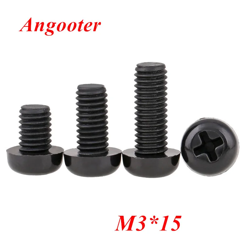 1000pcs M3*15 Black Nylon Round Head Screws m3*15 GB818 Phillips Nylon Pan Machine Screws Bolts
1000pcs M3*15 Black Nylon Round Head Screws m3*15 GB818 Phillips Nylon Pan Machine Screws Bolts