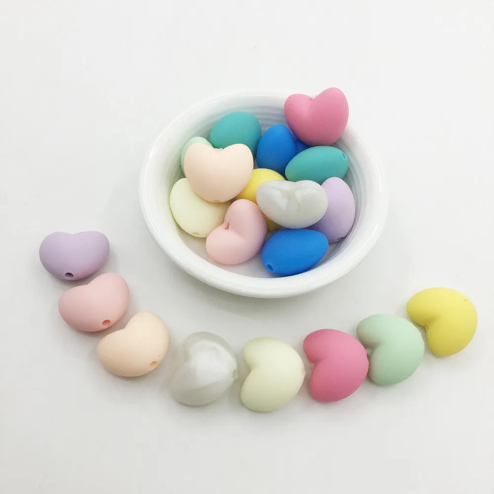 silicone beads Heart candy color 50PC baby teether Accessories Infant Necklace Pendant DIY nursing bracelet kids beads
silicone beads Heart candy color 50PC baby teether Accessories Infant Necklace Pendant DIY nursing bracelet kids beads