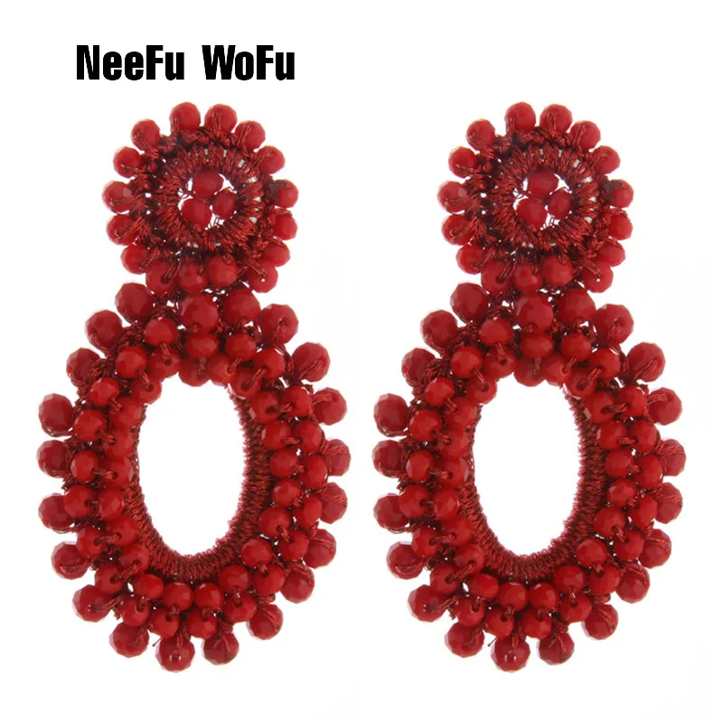 NeeFu WoFu Drop Big Earring Crystal wrap hand-woven For Woman Dangle Large Long Brinco luxurious Brand Earrings Ear Oorbellen
NeeFu WoFu Drop Big Earring Crystal wrap hand-woven For Woman Dangle Large Long Brinco luxurious Brand Earrings Ear Oorbellen