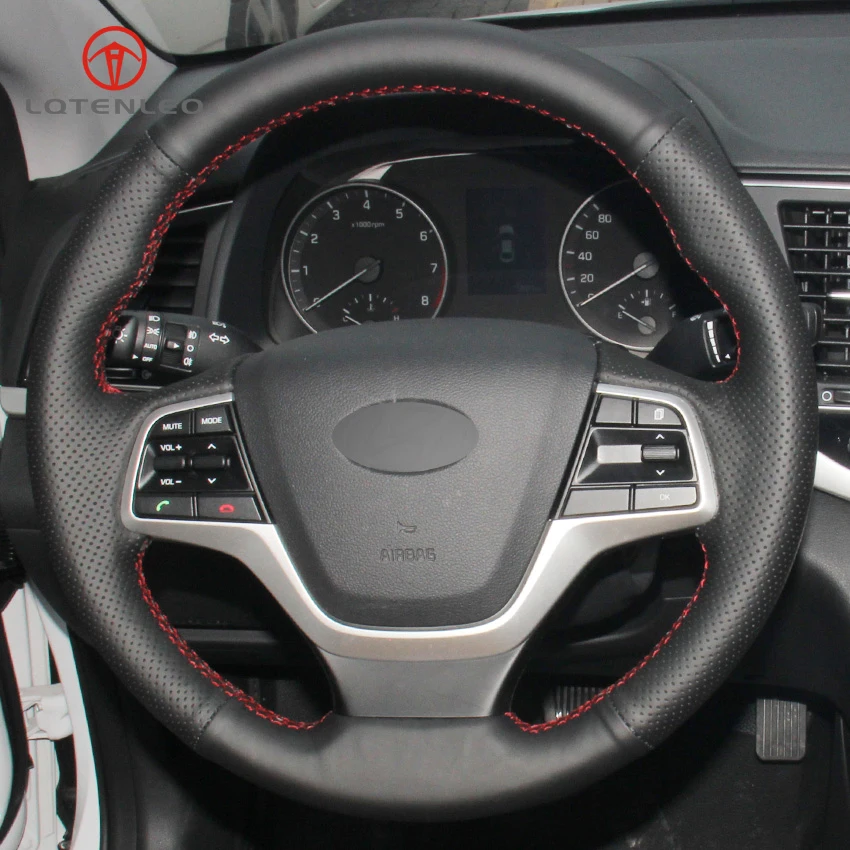 LQTENLEO Black Artificial Leather Hand-stitched Car Steering Cover for Hyundai Elantra 4 2016 2017
LQTENLEO Black Artificial Leather Hand-stitched Car Steering Cover for Hyundai Elantra 4 2016 2017
