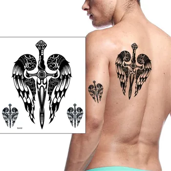 1sheet Black Men Tattoo Sticker Large Tattoo Totem Cross Birds Temporary Tattoo Arm Body Art Men Women Back Arm Tatoo tatuagem
1sheet Black Men Tattoo Sticker Large Tattoo Totem Cross Birds Temporary Tattoo Arm Body Art Men Women Back Arm Tatoo tatuagem