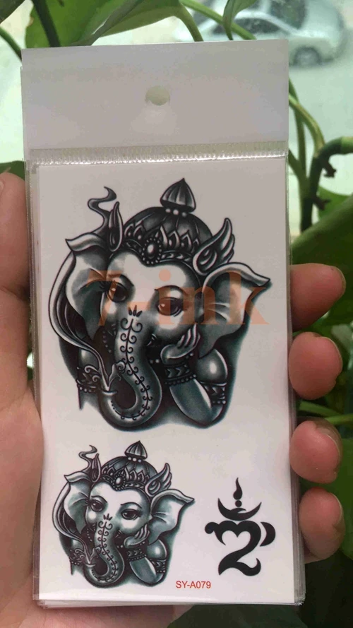 Water Transfer fake tattoo body art good luck elephant tattoo Waterproof Temporary Tattoo flash tattoo for gril woman 10.5*6 cm
Water Transfer fake tattoo body art good luck elephant tattoo Waterproof Temporary Tattoo flash tattoo for gril woman 10.5*6 cm