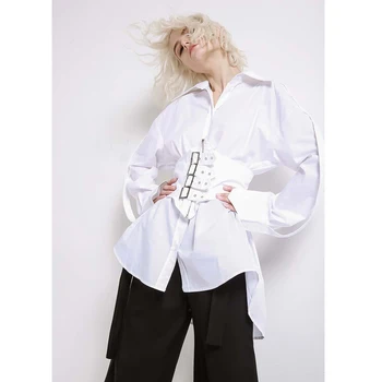 Casual Style Boyfriend Pattern Turn-down Collar Single Breasted Long Sleeves Solid Color Shirt Blouse With Buckle Belt FS0686
Casual Style Boyfriend Pattern Turn-down Collar Single Breasted Long Sleeves Solid Color Shirt Blouse With Buckle Belt FS0686