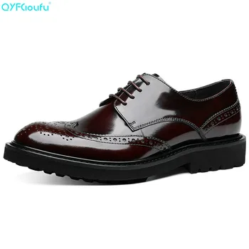 QYFCIOUFU Formal Men Dress Shoes Genuine Leather Shoes Lace Up Brogue Shoes Flats Oxfords For Men Wedding Office Business Shoes
QYFCIOUFU Formal Men Dress Shoes Genuine Leather Shoes Lace Up Brogue Shoes Flats Oxfords For Men Wedding Office Business Shoes