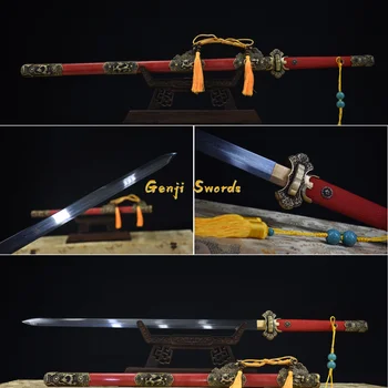 Full Handmade Chinese Tang Sword Damascus Folded Steel Real Sharp Edge Full Fish Leather Saya
Full Handmade Chinese Tang Sword Damascus Folded Steel Real Sharp Edge Full Fish Leather Saya