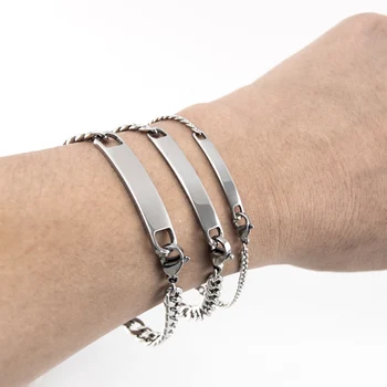 fashion Women & men Stainless Steel jewelry Bracelet &Bangle pulseira masculina ID bar Bracelets Chain Link Male bracelet
fashion Women & men Stainless Steel jewelry Bracelet &Bangle pulseira masculina ID bar Bracelets Chain Link Male bracelet