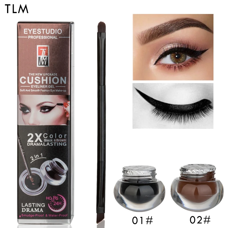 TLM Professional Black Brown Color Eyeliner Cream Makeup Easy to Wear Long Lasting Waterproof Brand Eye Liner Gel with Brush
TLM Professional Black Brown Color Eyeliner Cream Makeup Easy to Wear Long Lasting Waterproof Brand Eye Liner Gel with Brush
