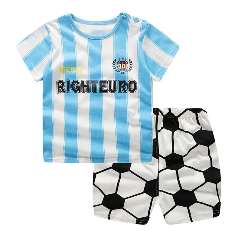 Summer Short sleeve Baby Girls Boys Clothes Cotton Infant Children's Sets Kids Clothing Sets baseball football T-Shirt+Shorts
Summer Short sleeve Baby Girls Boys Clothes Cotton Infant Children's Sets Kids Clothing Sets baseball football T-Shirt+Shorts