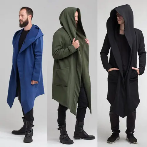 Fashion Long Sleeve Cardigan Mens Long Hooded Hoodie Jacket Gothic Sweatshirt Punk Hoody Coat Sherpa Outwear
Fashion Long Sleeve Cardigan Mens Long Hooded Hoodie Jacket Gothic Sweatshirt Punk Hoody Coat Sherpa Outwear