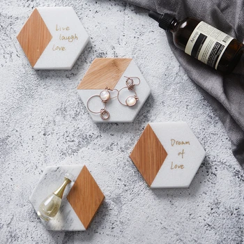 Nordic style creative natural marble with bamboo coaster non-slip insulation pad waterproof pad jewelry storage display pad
Nordic style creative natural marble with bamboo coaster non-slip insulation pad waterproof pad jewelry storage display pad