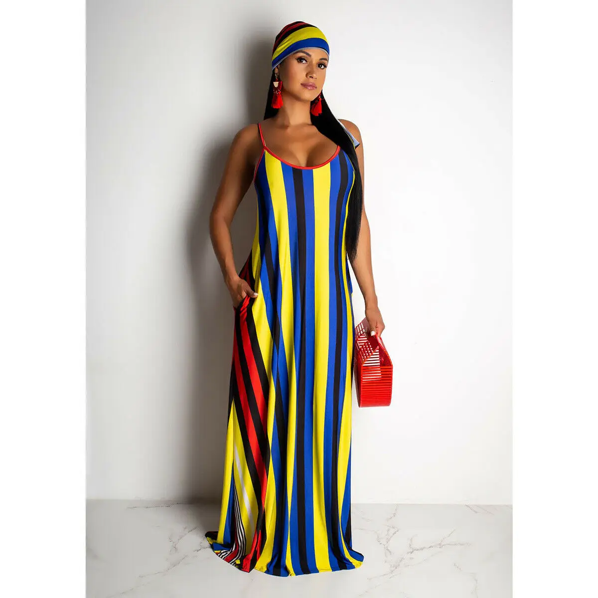 Women Maxi Boho Dress Striped Summer Casual Beach Evening Party Long Sundress Fashion Ladies Sleeveless Dresses
Women Maxi Boho Dress Striped Summer Casual Beach Evening Party Long Sundress Fashion Ladies Sleeveless Dresses