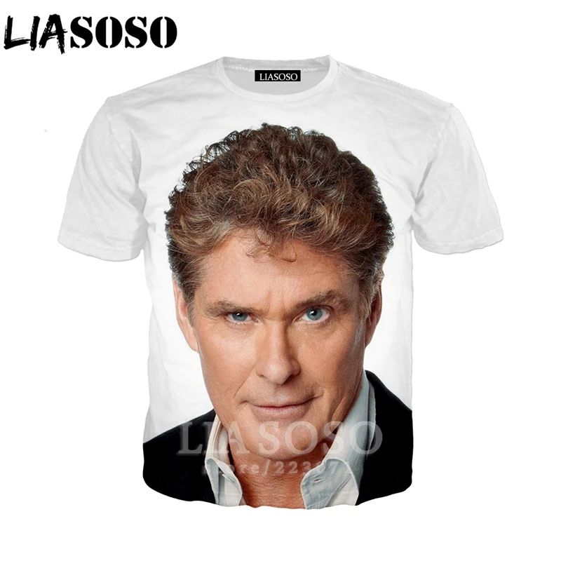 LIASOSO Summer New Men Women Fashion Sweatshirt 3D Print Star David Hasselhoff T Shirt Short Sleeve Round Neck Top Pullover B089
LIASOSO Summer New Men Women Fashion Sweatshirt 3D Print Star David Hasselhoff T Shirt Short Sleeve Round Neck Top Pullover B089