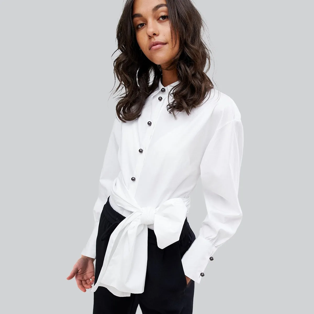 Women Cotton Blouse Spring Office Lady Elegant Blusas Tops Solid Long Sleeve Button Shirts
Women Cotton Blouse Spring Office Lady Elegant Blusas Tops Solid Long Sleeve Button Shirts