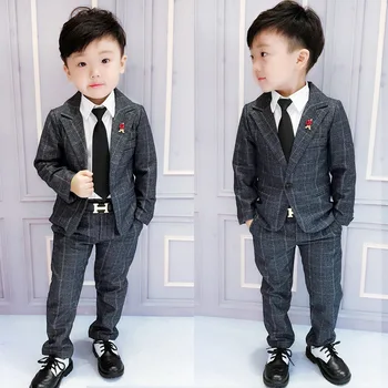 Retail One Set Child Suits Blazer shirt pant bowtie brooch 5parts baby clothing set slim Wedding boy dress Plaid Kid Costume
Retail One Set Child Suits Blazer shirt pant bowtie brooch 5parts baby clothing set slim Wedding boy dress Plaid Kid Costume