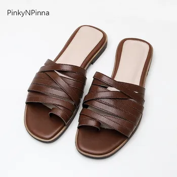 women retro style multi narrow bands slippers genuine leather sheepskin soft flat flip flops big toe strap fashion casual shoes
women retro style multi narrow bands slippers genuine leather sheepskin soft flat flip flops big toe strap fashion casual shoes