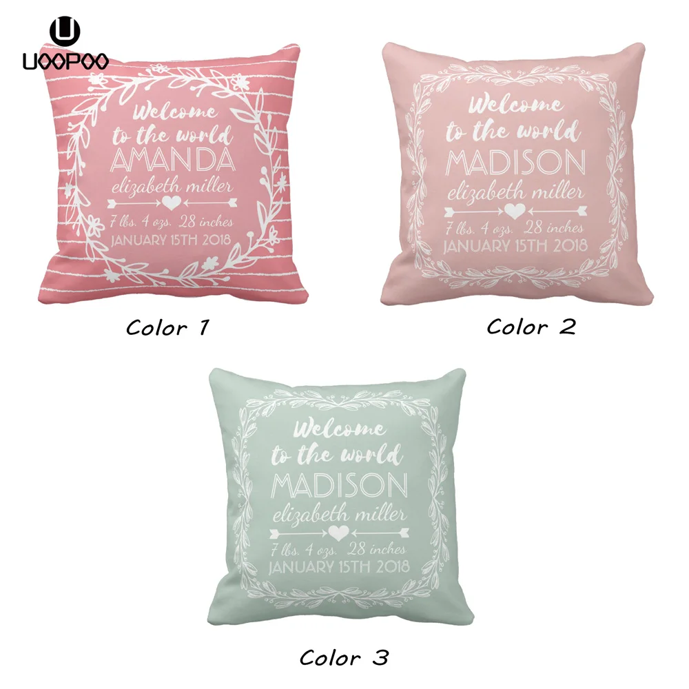 Custom Baby Pillow Cover Pink Nursery Wreath Stripe Kids Cushion Cover Printed Mint Green Peach Polyester Pillow Case 45*45
Custom Baby Pillow Cover Pink Nursery Wreath Stripe Kids Cushion Cover Printed Mint Green Peach Polyester Pillow Case 45*45