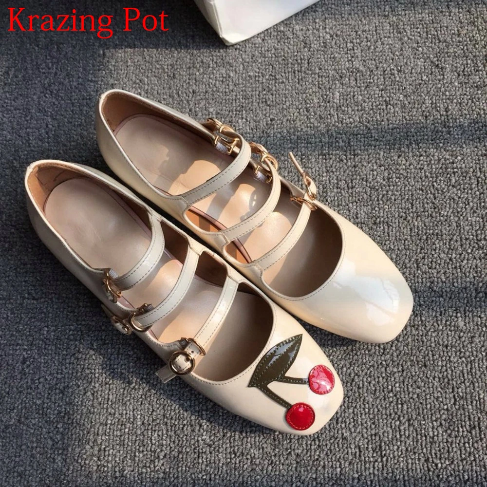 2018 Office Lady Genuine Leather Gladiator Shoes Square Toe Med Heel Women Pumps Cherry Leaf Pattern Mary Janes Summer Shoes L08
2018 Office Lady Genuine Leather Gladiator Shoes Square Toe Med Heel Women Pumps Cherry Leaf Pattern Mary Janes Summer Shoes L08