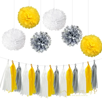 Nicro Yellow Silver Party 9 Pcs Set Paper Flower Paper Tassel Wall Hanging For Baby Shower Baptism Warm Party Decorations
Nicro Yellow Silver Party 9 Pcs Set Paper Flower Paper Tassel Wall Hanging For Baby Shower Baptism Warm Party Decorations