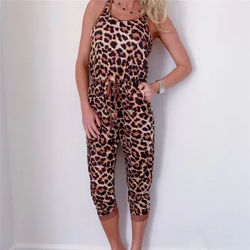 Fashion Sexy Strap Lace Up Bodysuit Women Deep V-Neck Sleeveless Leopard Printed Jumpsuit Women Long Pants Body Suit Playsuits
Fashion Sexy Strap Lace Up Bodysuit Women Deep V-Neck Sleeveless Leopard Printed Jumpsuit Women Long Pants Body Suit Playsuits