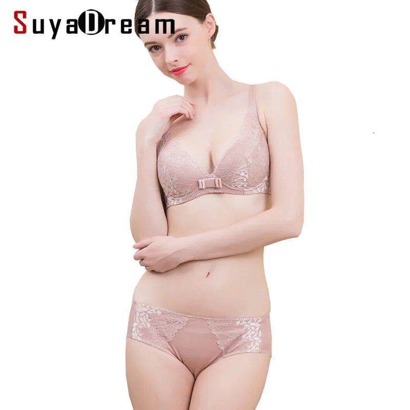 Women bra set 100%Natural Silk Lining and Lace Wire Free Bras Everyday lingerie set 2019 New Black Beige
Women bra set 100%Natural Silk Lining and Lace Wire Free Bras Everyday lingerie set 2019 New Black Beige