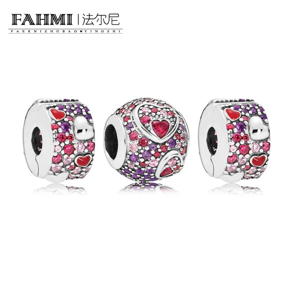 FAHMI 100% 925 Sterling Silver 1:1 Asymmetric Hearts of Love Clip Beaded Charm Pack Set Fit DIY Bracelet Valentine's Day Gift
FAHMI 100% 925 Sterling Silver 1:1 Asymmetric Hearts of Love Clip Beaded Charm Pack Set Fit DIY Bracelet Valentine's Day Gift