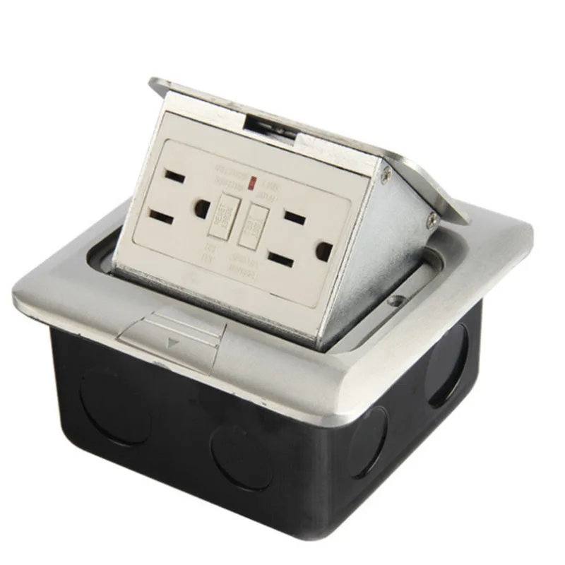 Curved panel pop-up ground socket Aluminum alloy two American standard with leakage socket DC-034
Curved panel pop-up ground socket Aluminum alloy two American standard with leakage socket DC-034