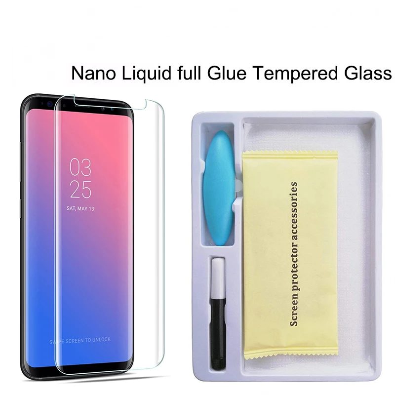 UV Glue Screen Protector For Samsung Galaxy S7 Edge S8 S9+ Plus Note8 Note 9 Tempered Glass Full Cover Ultraviolet Light
UV Glue Screen Protector For Samsung Galaxy S7 Edge S8 S9+ Plus Note8 Note 9 Tempered Glass Full Cover Ultraviolet Light