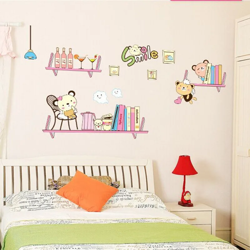Cartoon Bookshelf Book Bear DIY Wall Sticker Home Decals Wall Decal Home Decortaion Wallpaper Kids Room Bedroom Nursery Room
Cartoon Bookshelf Book Bear DIY Wall Sticker Home Decals Wall Decal Home Decortaion Wallpaper Kids Room Bedroom Nursery Room
