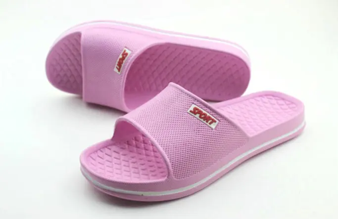 Summer Pure Color Lovers Household Disposable Bath Slippers Spa Hotel Slippers Bathroom Anti-skid Mens And Womens Soft Slide Slippers (11)
