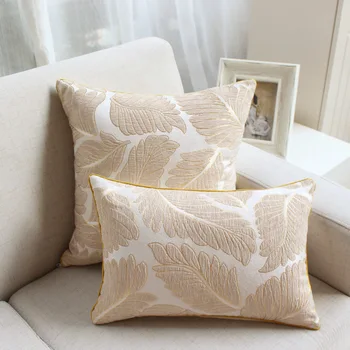 American Style Gold Leaves Cushion Covers Jacquard Pillowcase Chenille Cushion Lumbar Pillow Cover For Sofa Home Decoration
American Style Gold Leaves Cushion Covers Jacquard Pillowcase Chenille Cushion Lumbar Pillow Cover For Sofa Home Decoration