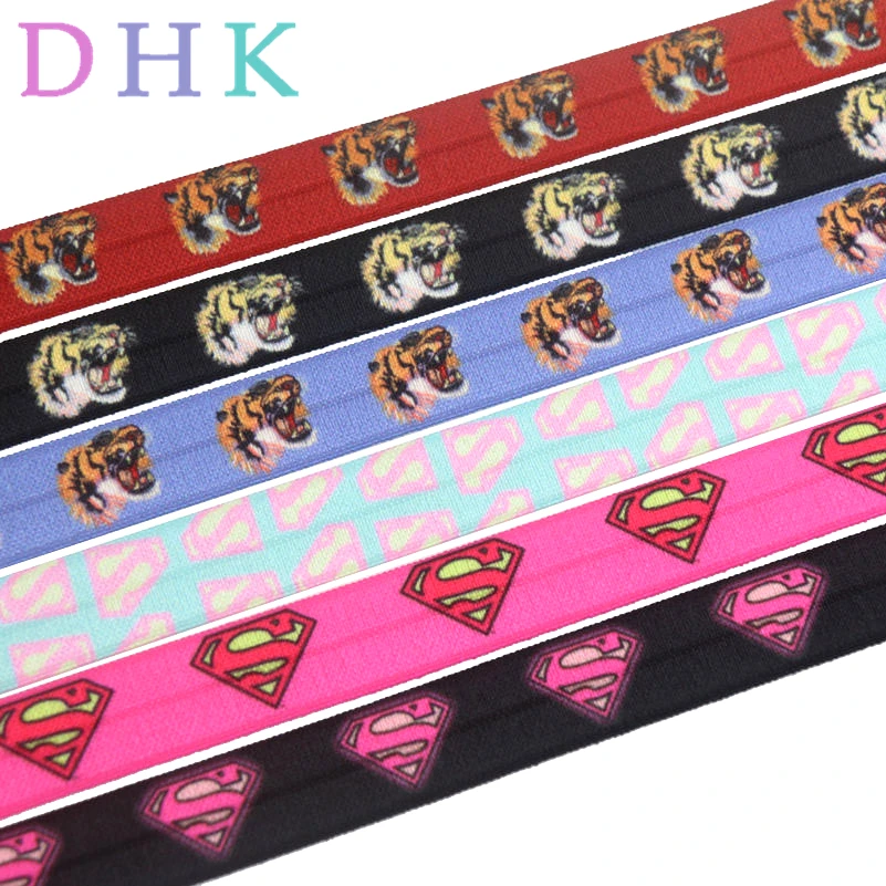 DHK 5/8'' 5yards superman hero tiger printed Fold Elastic FOE stretch ribbon hairbow headwear headband DIY Wholesale C1595
DHK 5/8'' 5yards superman hero tiger printed Fold Elastic FOE stretch ribbon hairbow headwear headband DIY Wholesale C1595