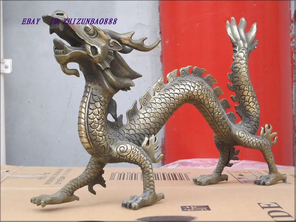 16" Equisite Bronze handwork Using Hand Carving arched fins flight dragon staue
16" Equisite Bronze handwork Using Hand Carving arched fins flight dragon staue