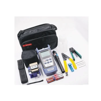 FTTH Assembly Stripping Splicing Termination Fiber Optic Tool Kit with Optical Power Meter and VFL and Fiber Cleaver
FTTH Assembly Stripping Splicing Termination Fiber Optic Tool Kit with Optical Power Meter and VFL and Fiber Cleaver