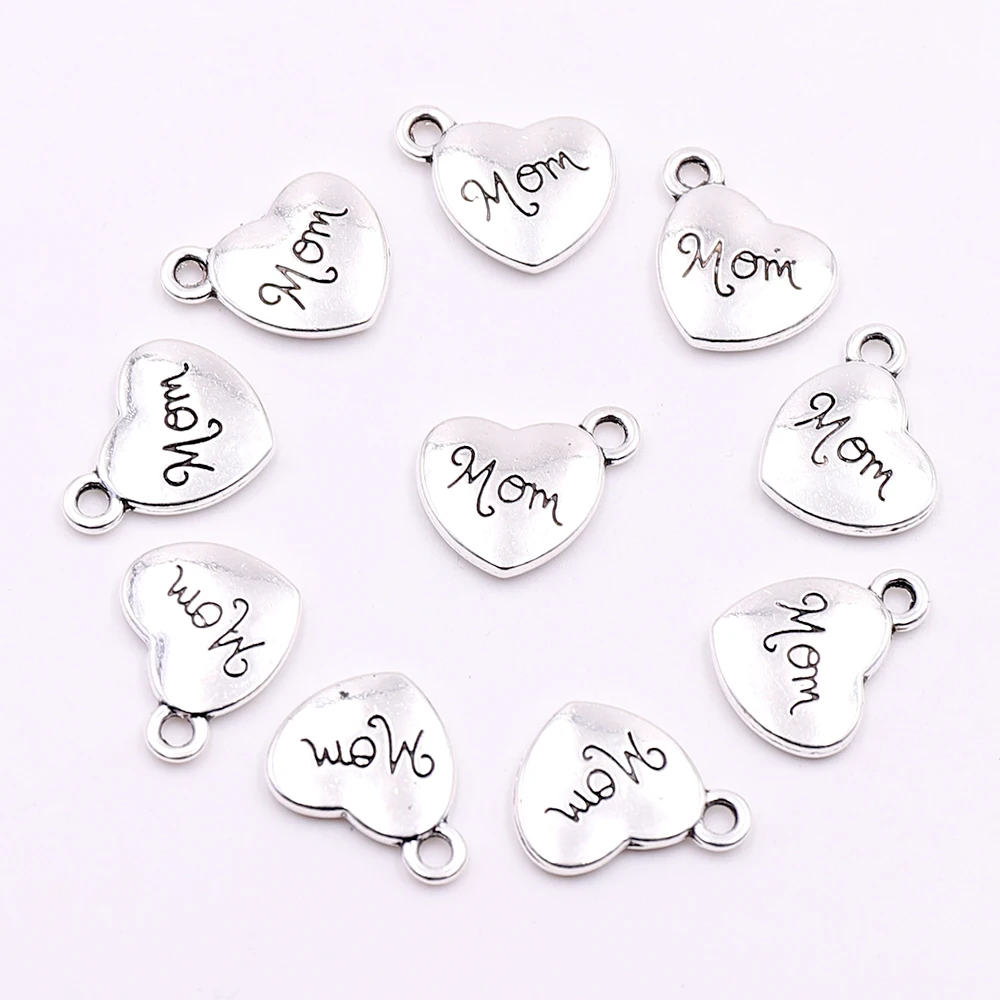 10pcs 30pcs Tibetan Silver Metal Charms Pendants Mom Heart Charms Bulk for Jewelry Earrings Bracelets Making Wholesale Price
10pcs 30pcs Tibetan Silver Metal Charms Pendants Mom Heart Charms Bulk for Jewelry Earrings Bracelets Making Wholesale Price