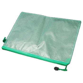 A4 green net PVC folder bag with zipper
A4 green net PVC folder bag with zipper