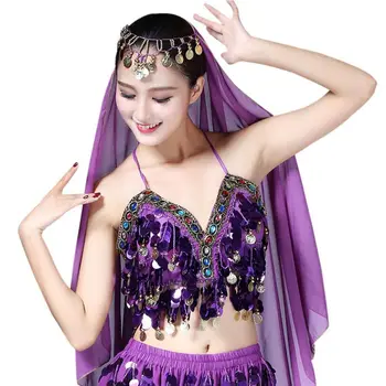 Women Belly Dance Bra Dance Constume Sexy Lace Up Halter Backless Tops Bras Samba Belly Dance Costume Tassel Sequin Bra Female
Women Belly Dance Bra Dance Constume Sexy Lace Up Halter Backless Tops Bras Samba Belly Dance Costume Tassel Sequin Bra Female