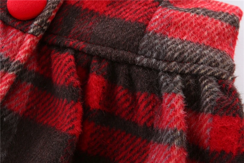 Mudkingdom Baby Girls Winter Plaid Dress Kids Baby Girl Clothes Girls Autumn Buttoned Tartan Dresses with Bow knot Fall 201703
