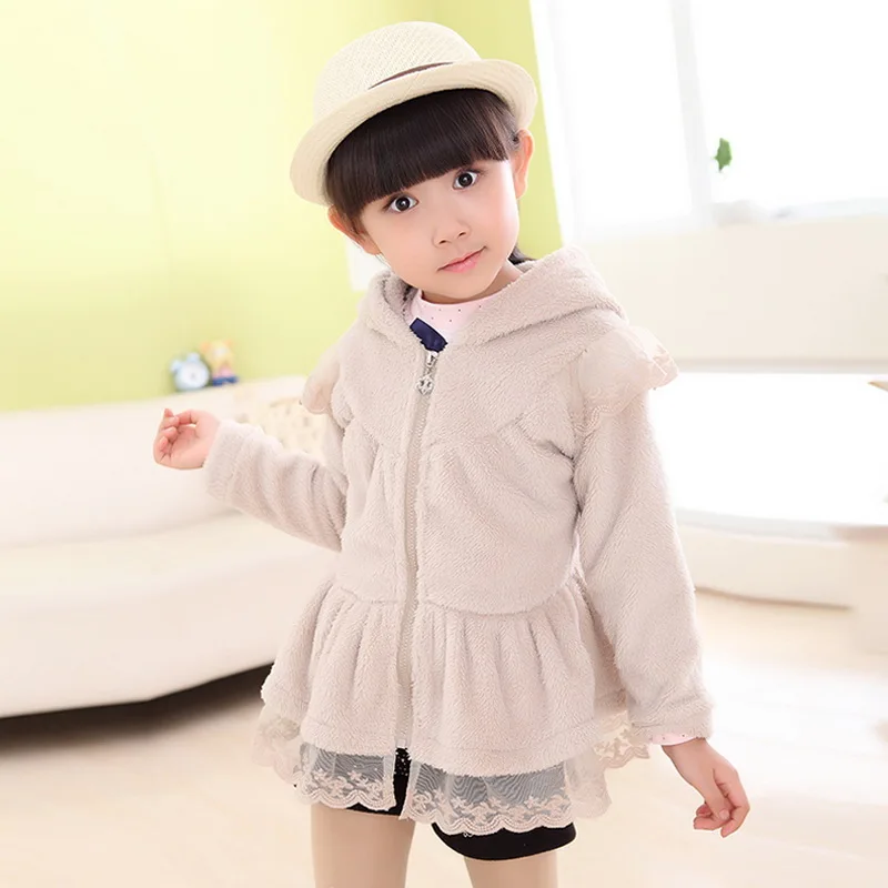 Child Girls Plush Loose Jacket with Lace Hem Baby Girls Hoodies Cardigan Overcoat Kids Thicken Autumn Clothes for Girls 2-8Year
Child Girls Plush Loose Jacket with Lace Hem Baby Girls Hoodies Cardigan Overcoat Kids Thicken Autumn Clothes for Girls 2-8Year
