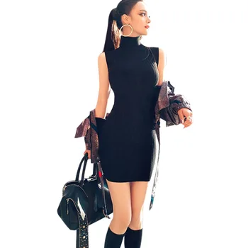 Z 2019 Sexy Dress Sexy Women Knitted Sleeveless Dresses Solid Color Slim Mini Candy Color Bodycon Turtleneck Mini Dress vestidos
Z 2019 Sexy Dress Sexy Women Knitted Sleeveless Dresses Solid Color Slim Mini Candy Color Bodycon Turtleneck Mini Dress vestidos