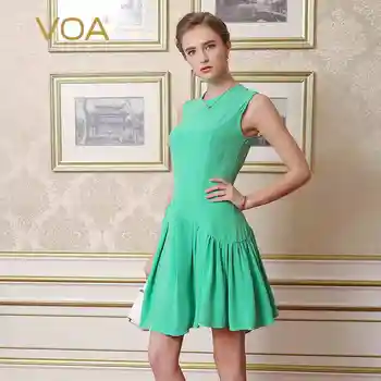 VOA Silk Red&Green Women Casual Dresses A-Line Solid Short Sleeves Draped Knee-Length O-Neck 2017 New Fashion Summer A5526
VOA Silk Red&Green Women Casual Dresses A-Line Solid Short Sleeves Draped Knee-Length O-Neck 2017 New Fashion Summer A5526