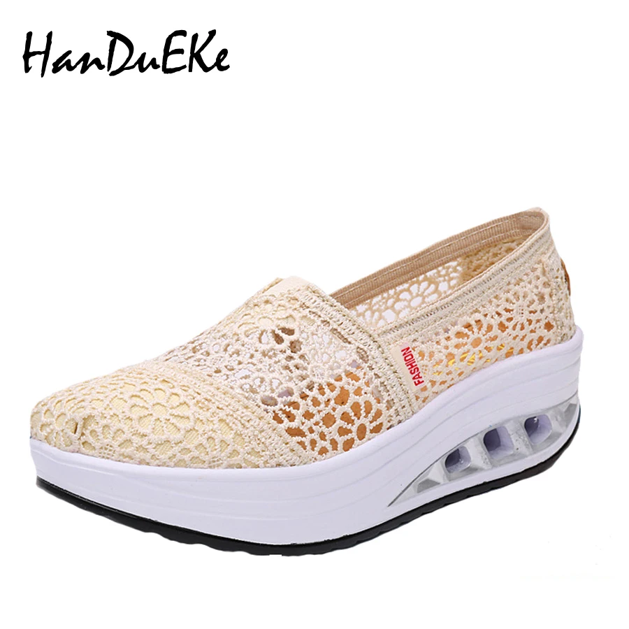 Hollow Floral Breathable Lace Women Shoes Summer Women's Casual Platform Shoes Elegant Slimming Swing Slip On Flats
Hollow Floral Breathable Lace Women Shoes Summer Women's Casual Platform Shoes Elegant Slimming Swing Slip On Flats