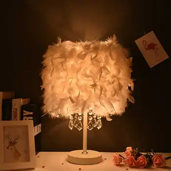 Modern Creatives Feather Lampshade Table Lamp E27 Vintage LED Night Light Desk Bed Droplight Lighting Home Decor 110V-240V L/S
Modern Creatives Feather Lampshade Table Lamp E27 Vintage LED Night Light Desk Bed Droplight Lighting Home Decor 110V-240V L/S