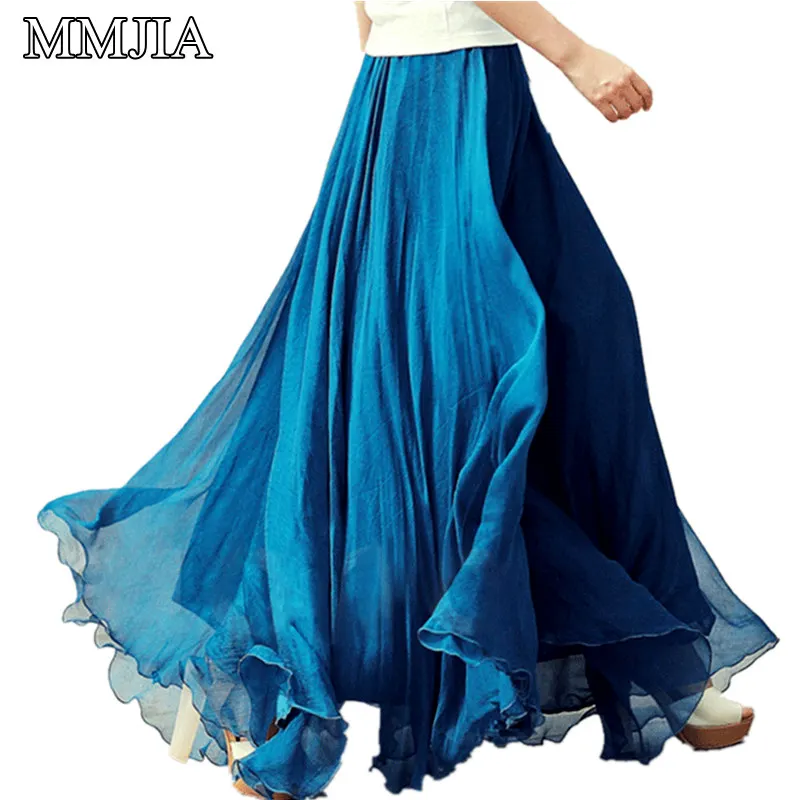 Fashion Women Long Chiffon Solid Skirts Elastic Waist Pleated Maxi Skirt Beach Boho Vintage Style Summer Plus Size Skirts
Fashion Women Long Chiffon Solid Skirts Elastic Waist Pleated Maxi Skirt Beach Boho Vintage Style Summer Plus Size Skirts
