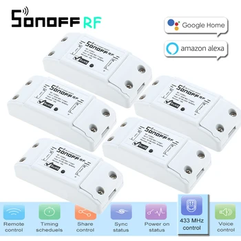 5PCS Itead SONOFF RF WiFi Wireless Switch For Smart Home Automation Modules Timer Diy Remote Controller AC 90-250V 220V 433mHz
5PCS Itead SONOFF RF WiFi Wireless Switch For Smart Home Automation Modules Timer Diy Remote Controller AC 90-250V 220V 433mHz