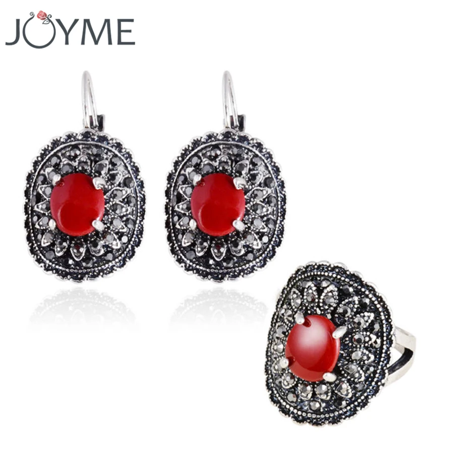Vintatge Ethnic Tibetan Jewelry Sets Silver Rings African Red Resin Stone Women Earrings Gypsy Carved Earring Ring Set
Vintatge Ethnic Tibetan Jewelry Sets Silver Rings African Red Resin Stone Women Earrings Gypsy Carved Earring Ring Set