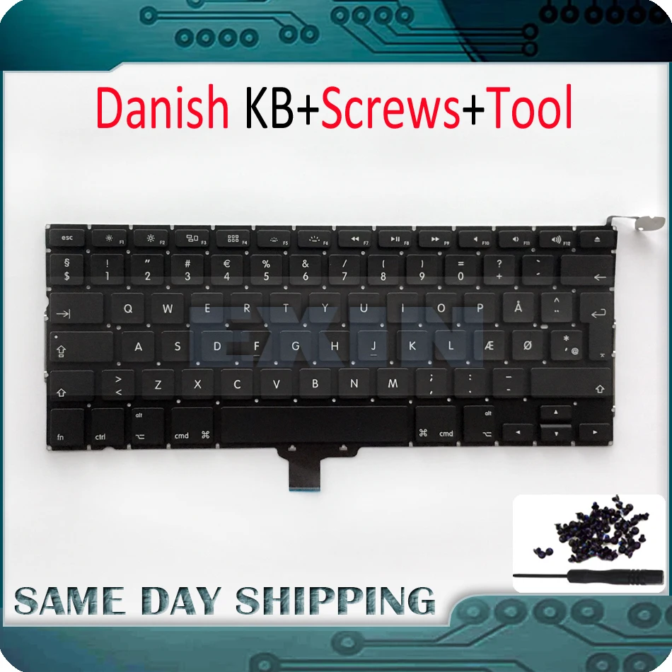 5Pcs/Lot Brand New for MacBook Pro 13.3" A1278 Danish Keyboard DK Denmark Keyboards +100pcs Keyboard Screws 2009 - 2012 Years
5Pcs/Lot Brand New for MacBook Pro 13.3" A1278 Danish Keyboard DK Denmark Keyboards +100pcs Keyboard Screws 2009 - 2012 Years